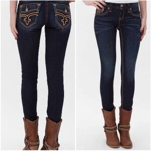 Rock Revival Calli Skinny Jeans Size 27 medium wash (not as dark as first pic)